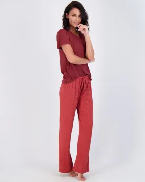 2 Pack: Women’s Pajama Set Super-Soft Short Sleeve V-Neck Top With Pants (Available in Plus Size)