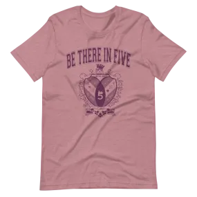 Be There in Five Collegiate Crest Short-Sleeve Unisex T-Shirt by Be There in Five