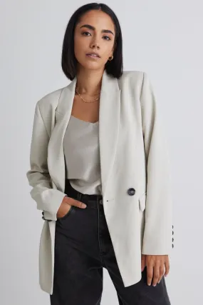 Cooper Cloud Textured Crepe Boyfriend Semi Fitted Blazer