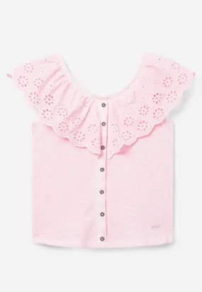 Eyelet Ruffle Tank