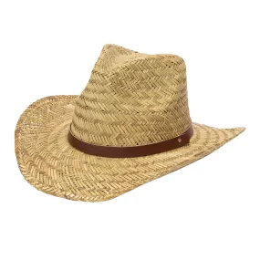 Men's Woven Rush Straw Cowboy With Pu Band